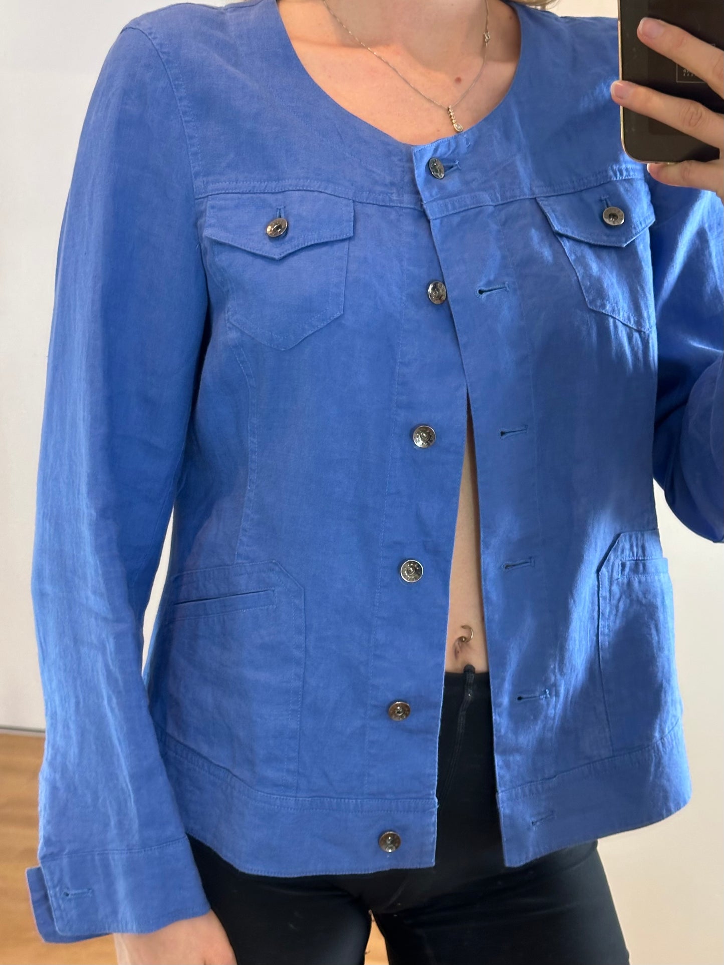 Vintage Linen Blazer M