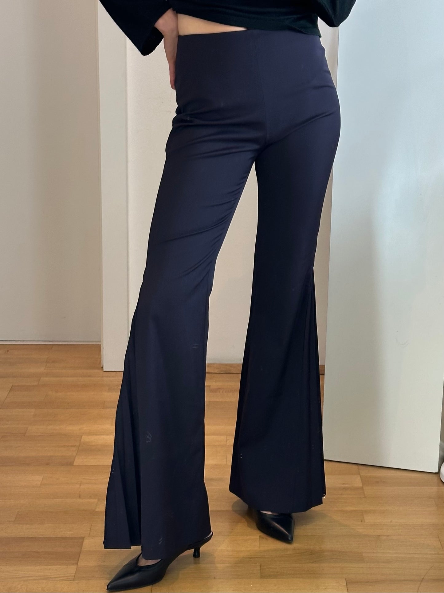 Vintage Flared Dark Purple Trousers S