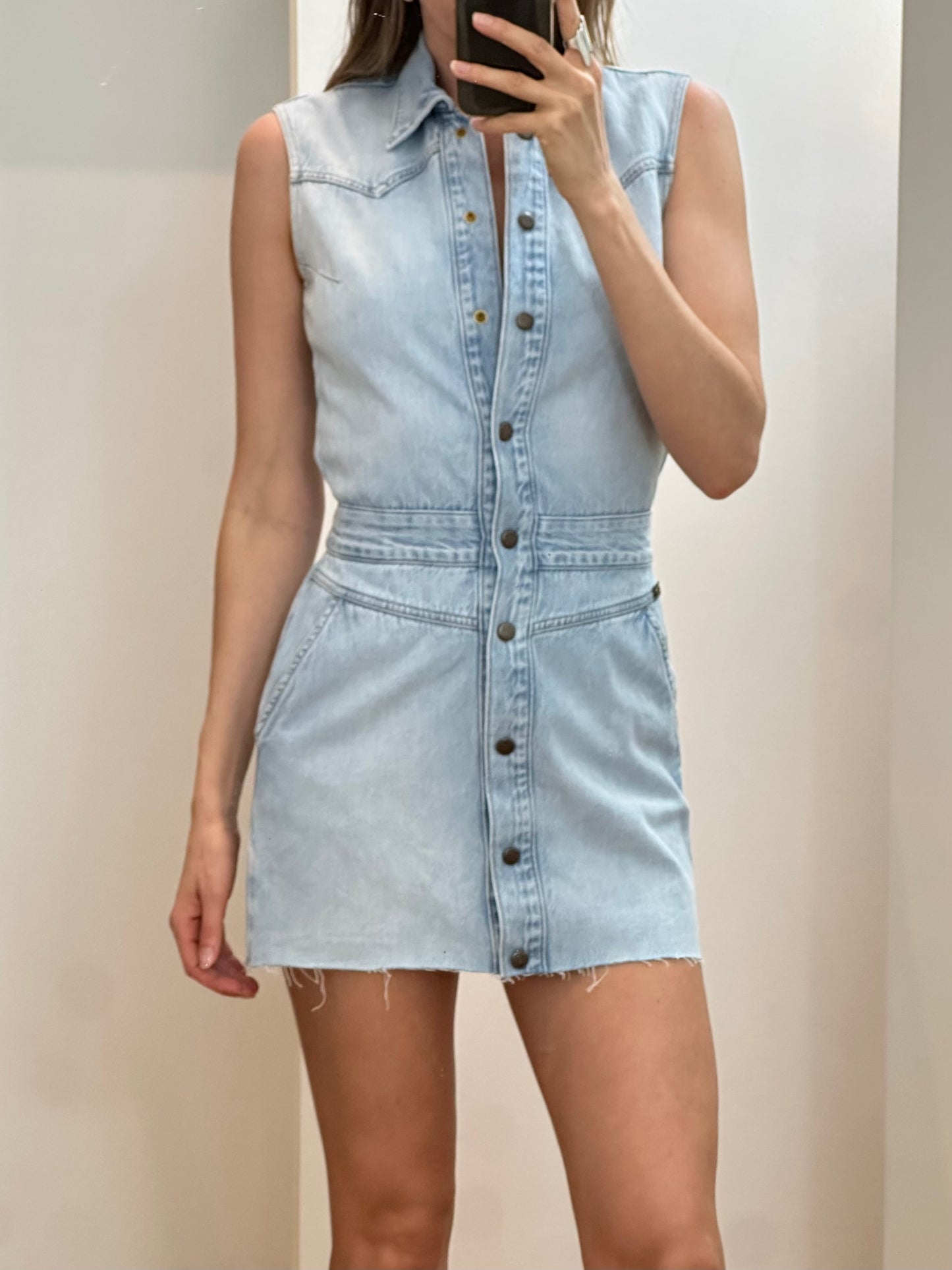 Lee Denim Mini Dress XS