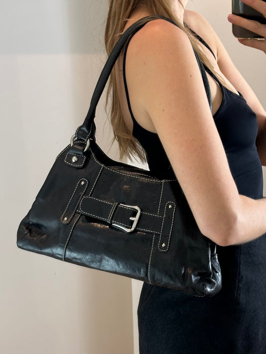 Vintage Black Leather Bag
