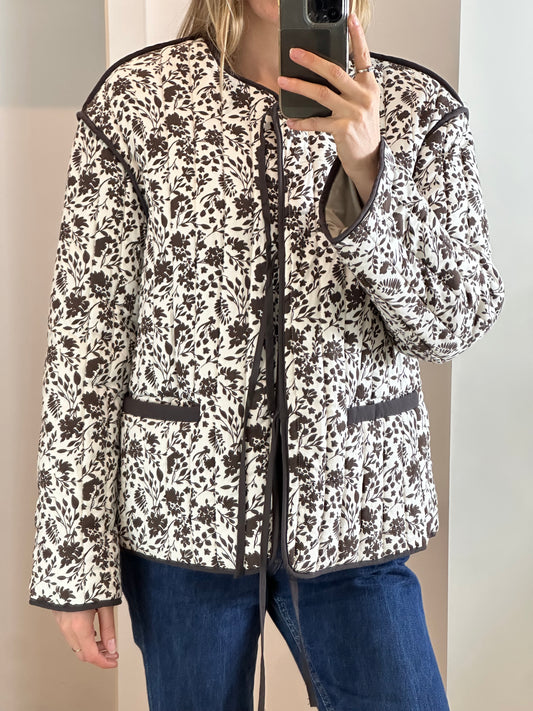 ELLE Quilted Floral Jacket M/L