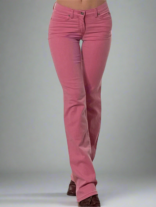 Vintage 100% Cotton Extra Long Pink Denim Jeans XS EU 32