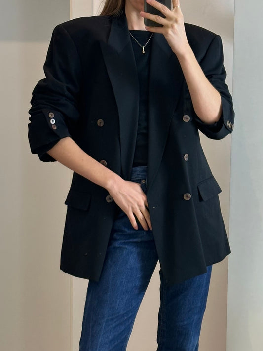 Vintage Black Blazer L/XL