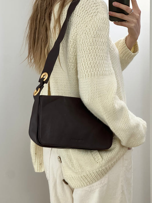 Dark Brown Leather Otto Kern Bag