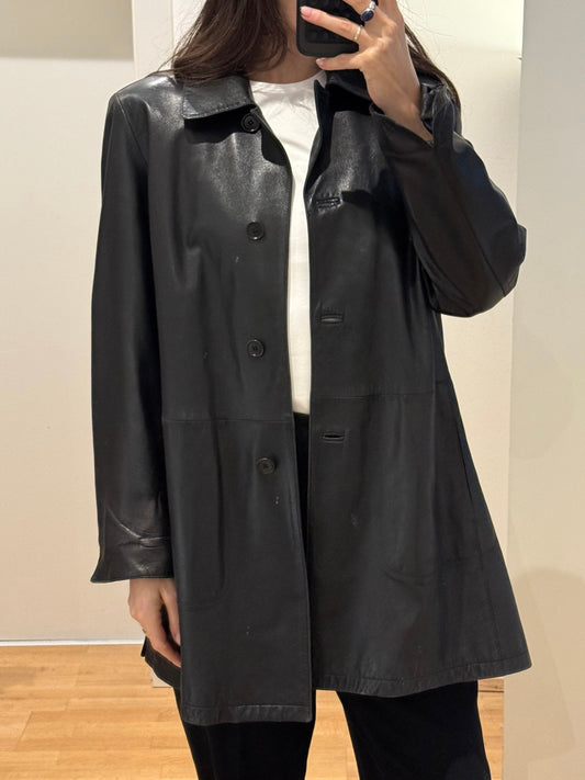 Vintage 100% Genuine Nappa Leather Black Jacket S/M