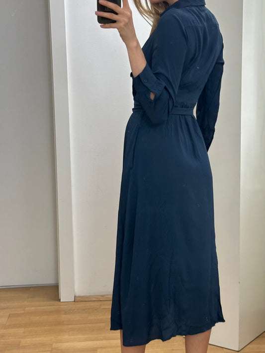 MaxMara Navy Blue Viscose Dress XS