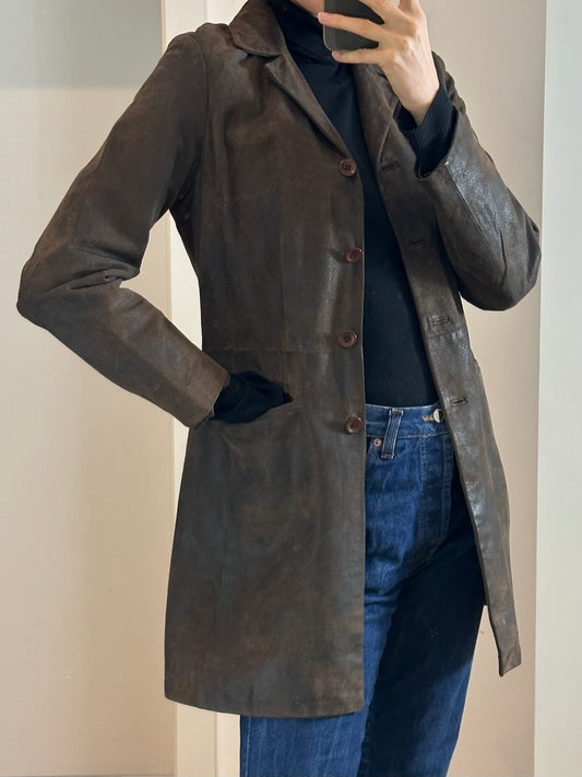 Vintage Brown Leather Jacket S