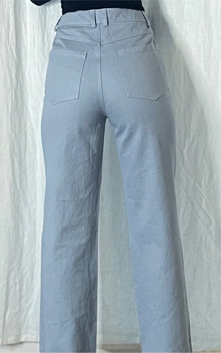 Vintage Light Blue Wide/Straight Leg Trousers S EU 36