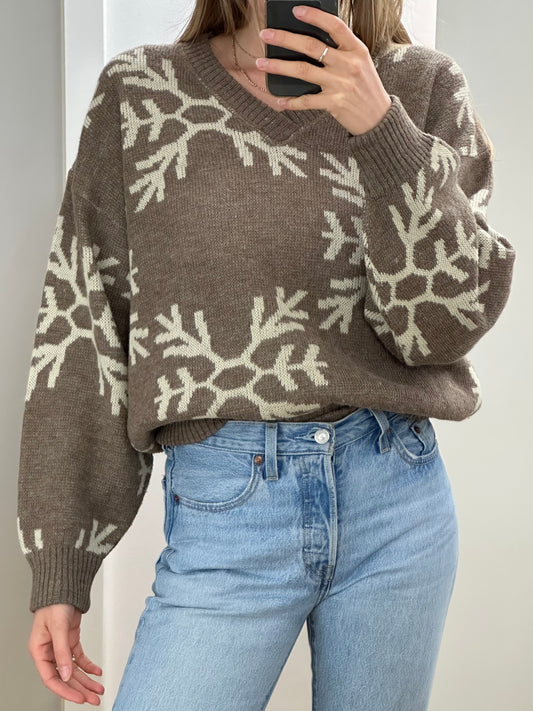 Vintage Cream Wool Sweater L