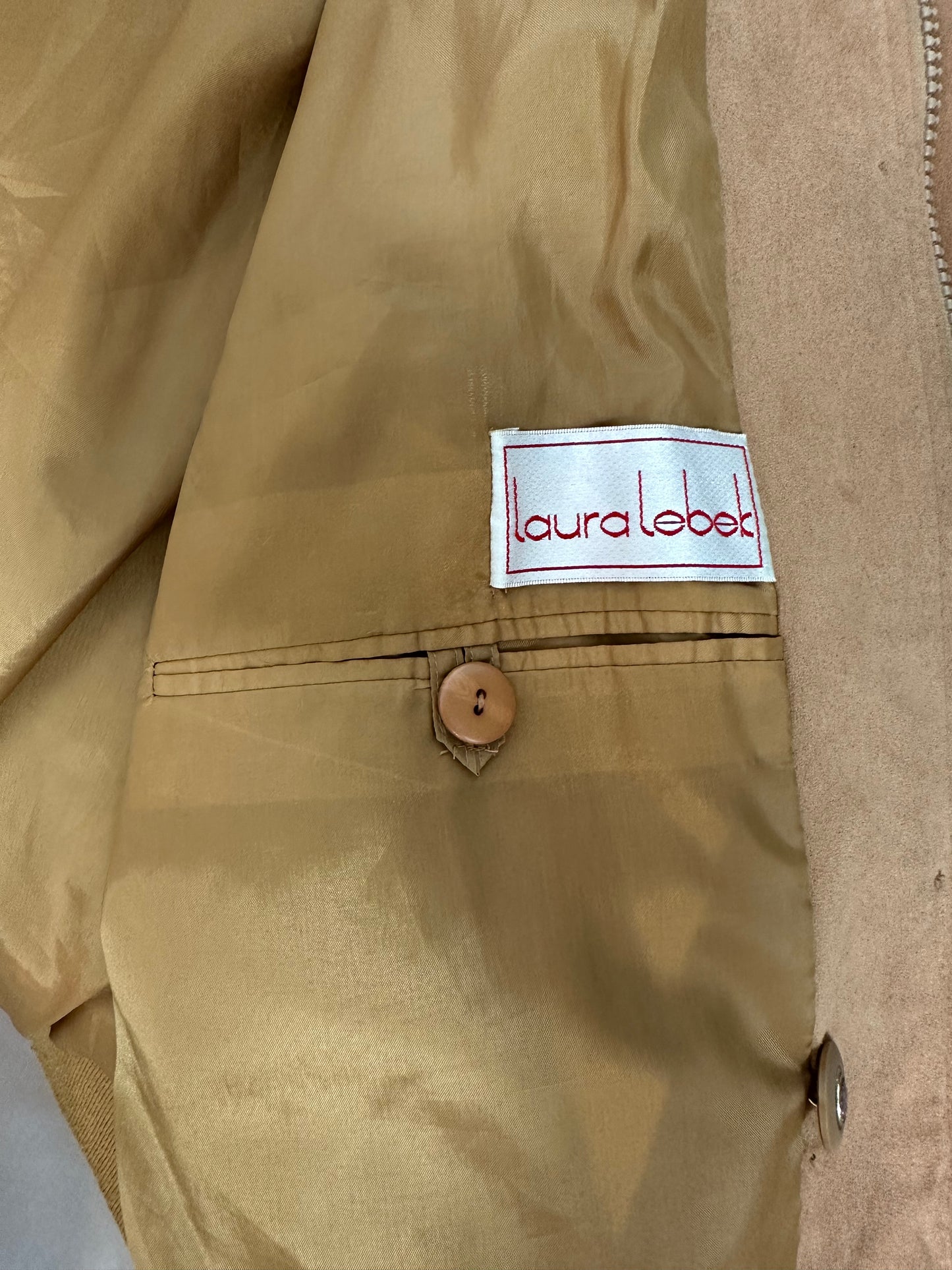 Vintage Faux Suede Leather Jacket M