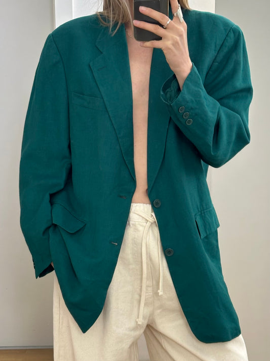 Vintage Linen Blazer L/XL