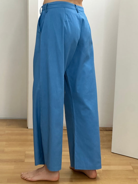 Vintage Blue Cotton Trousers L