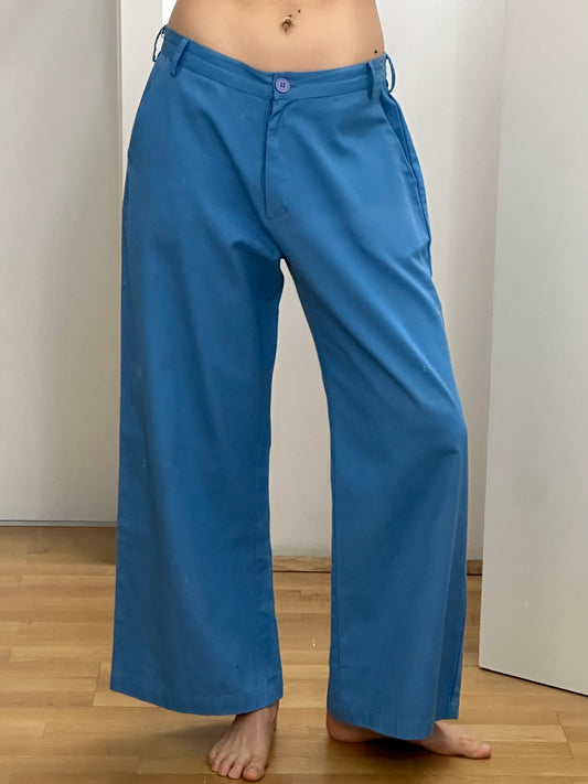 Vintage Blue Cotton Trousers L