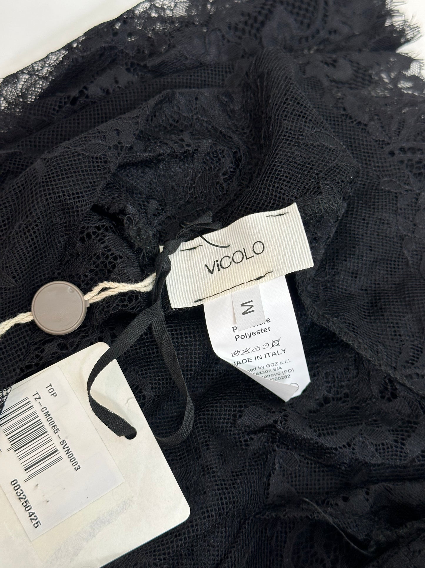 New Vicolo Black Lace Blouse M