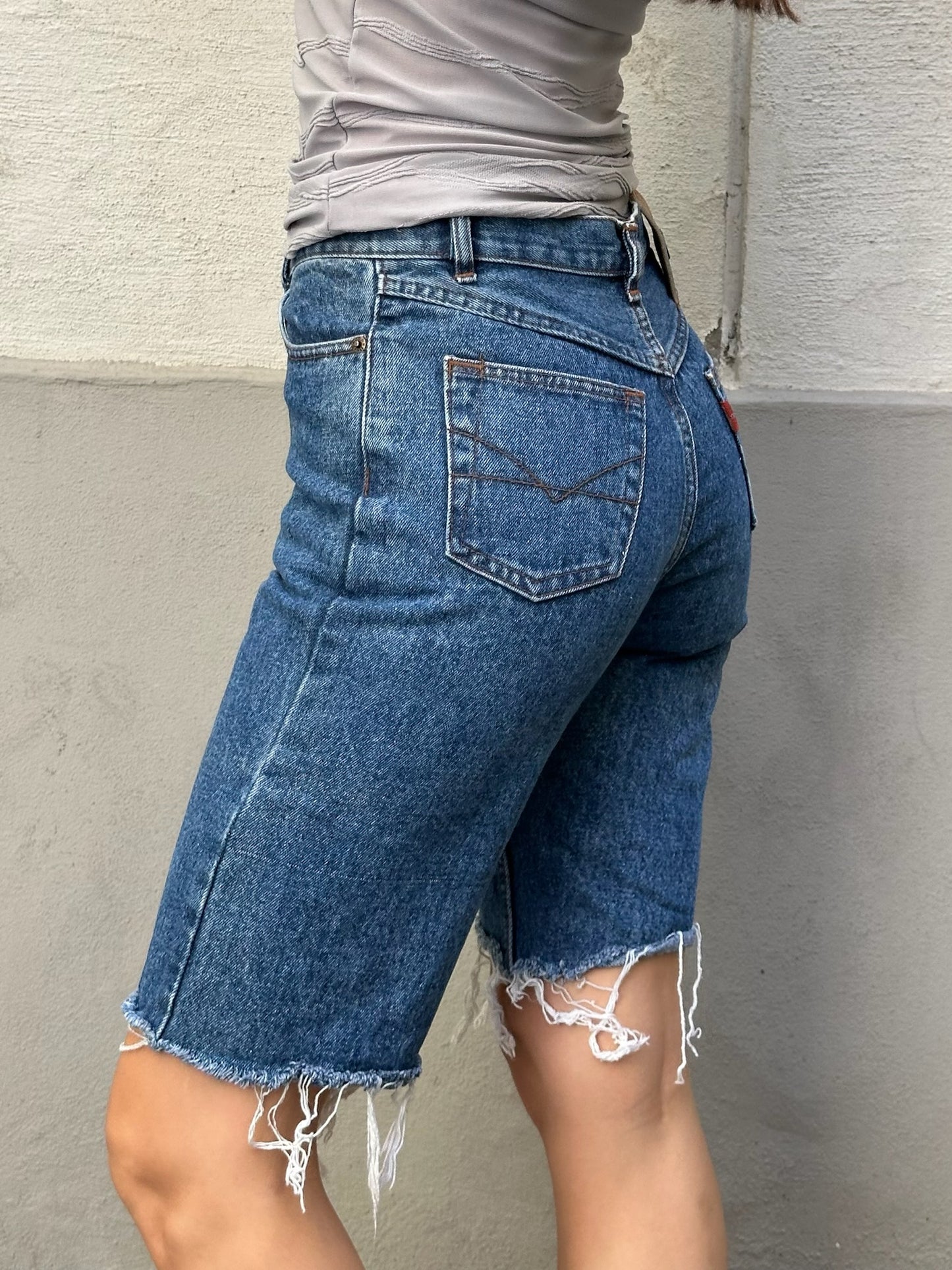 Vintage Diesel 100% Cotton Deep Blue Cut Off Bermuda Shorts XS/S