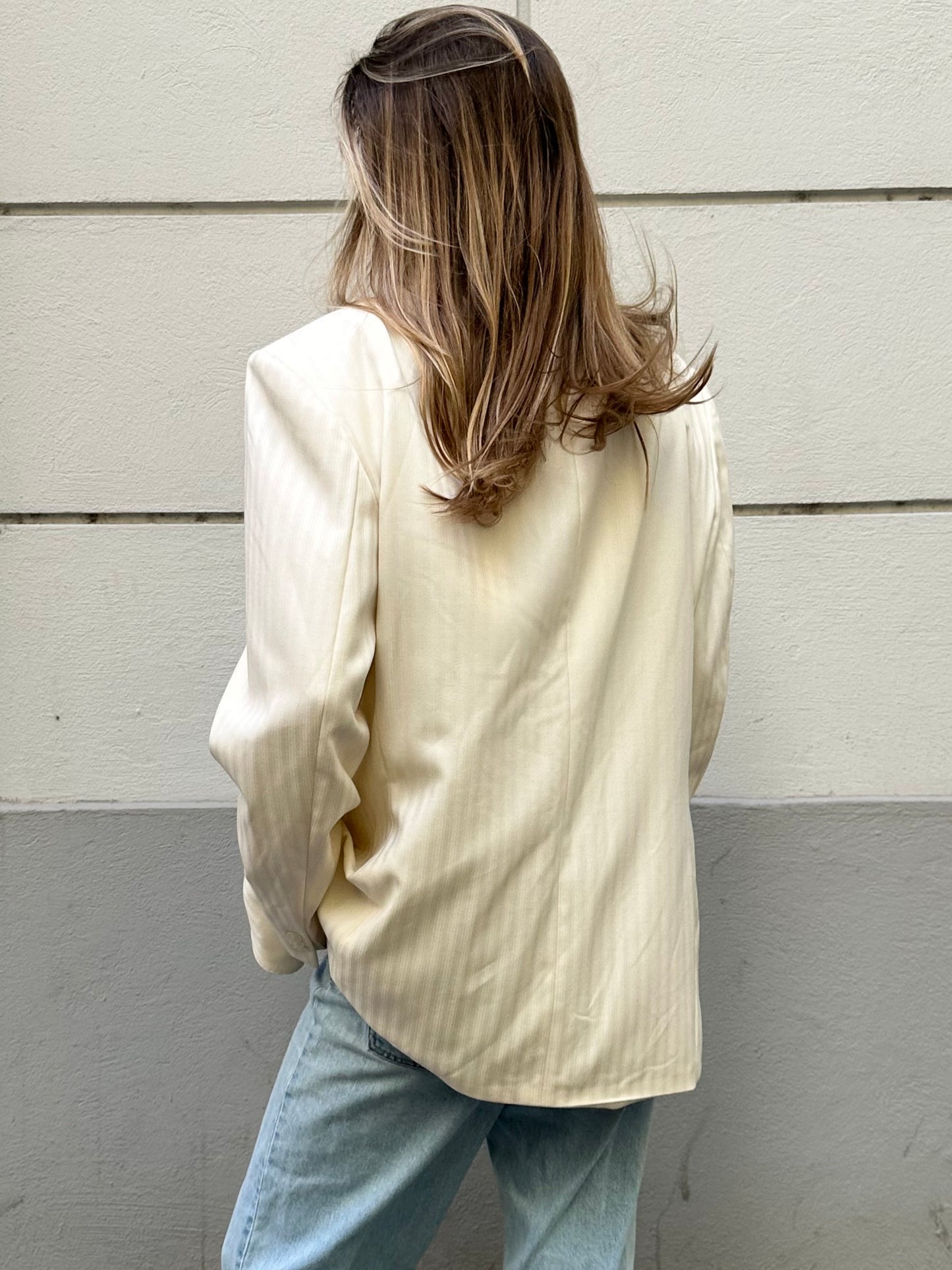 Vintage White Cream Blazer L/XL