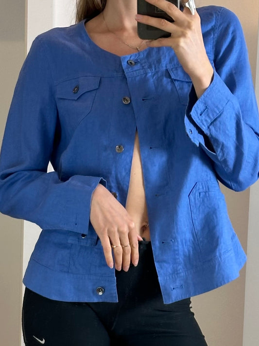 Vintage Linen Blazer M