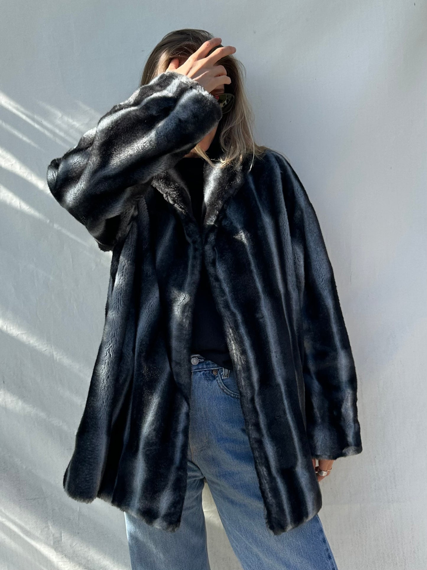 Vintage Faux Fur Teddy Jacket L