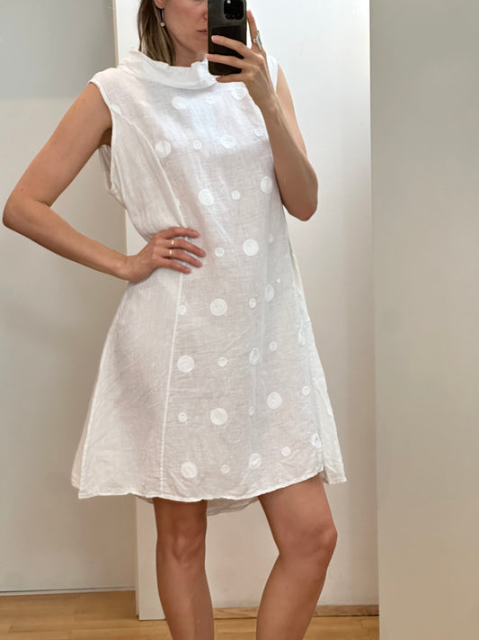 Vintage 100% Linen Dress L