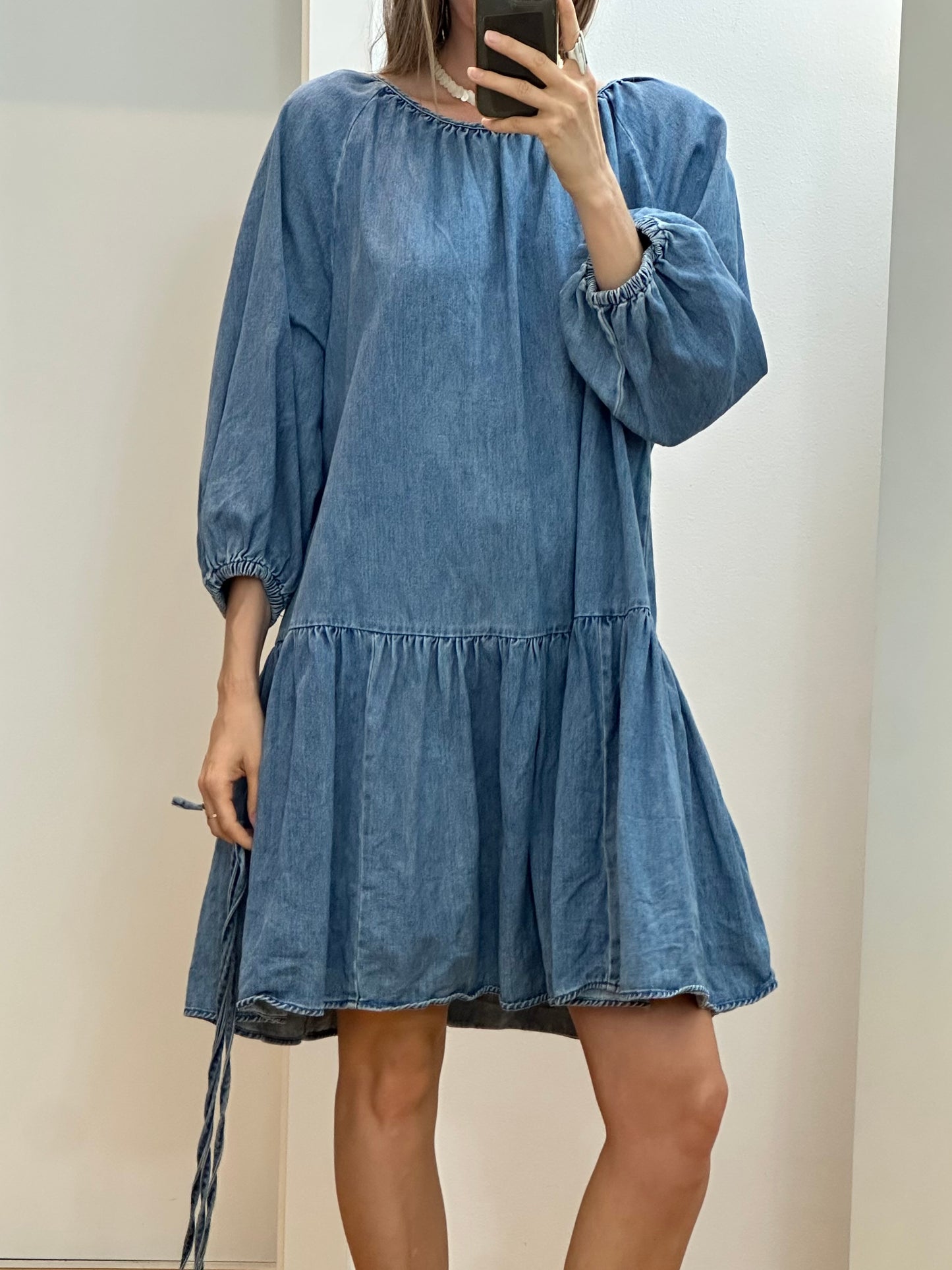 Cotton Long Sleeve Dress M