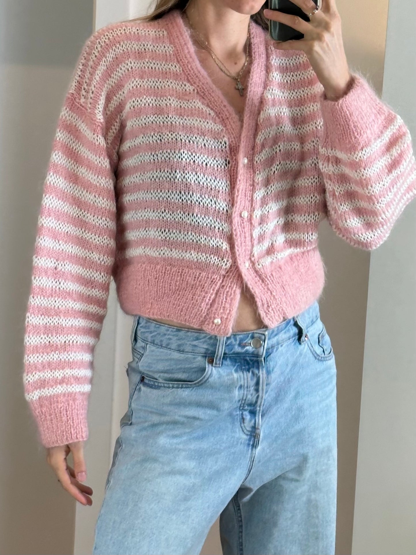 Vintage Hand Knit Cardigan S