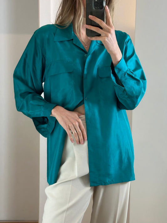 Vintage 100% Silk Blouse M