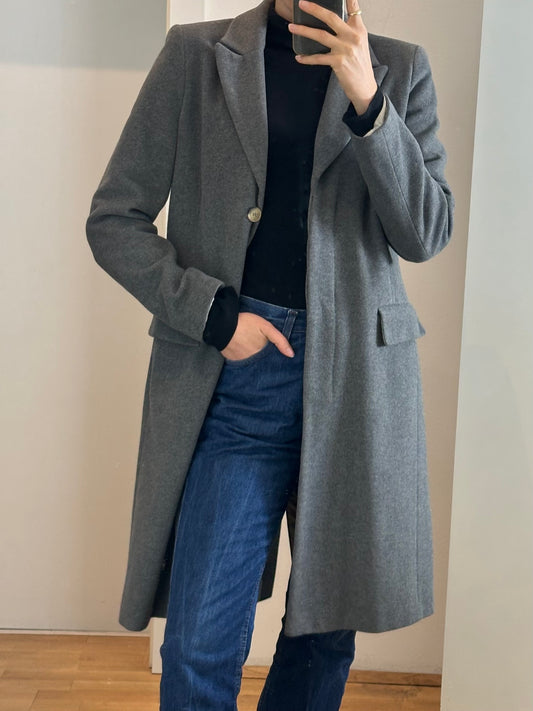 Gray Wool & Cashmere Coat S