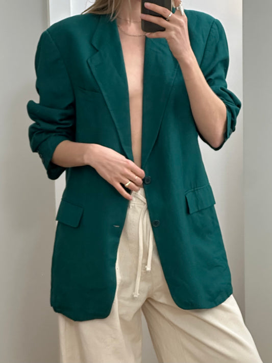 Vintage Linen Blazer L/XL