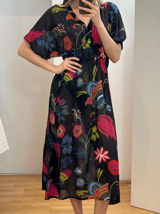 Cotton Maxi Floral Dress S/M