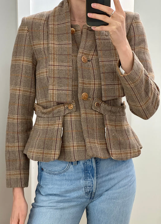 Vintage 100% Wool Blazer Jacket XS/S
