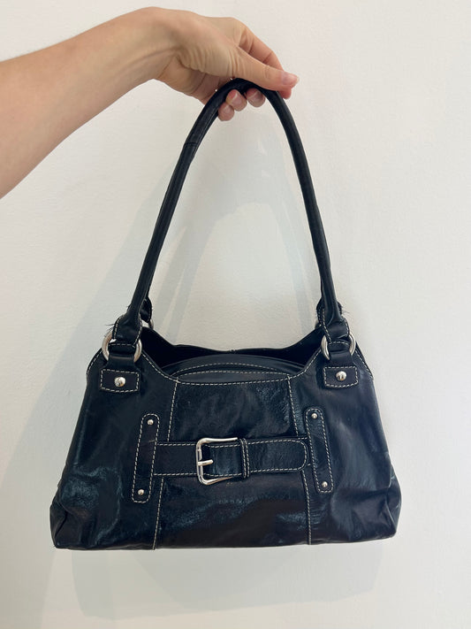 Vintage Black Leather Bag