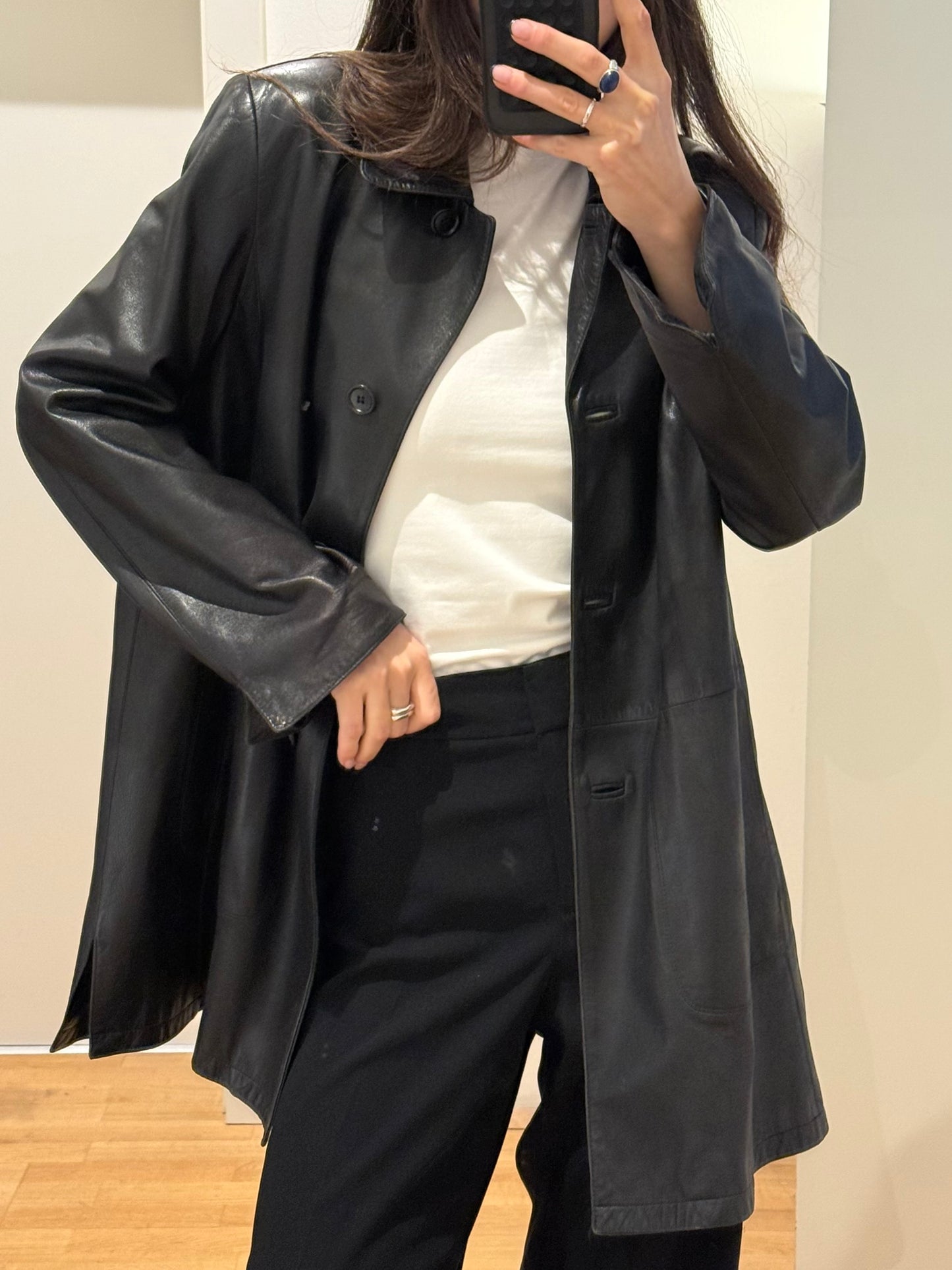 Vintage 100% Genuine Nappa Leather Black Jacket S/M