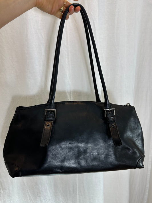 Vintage Black Leather Handbag
