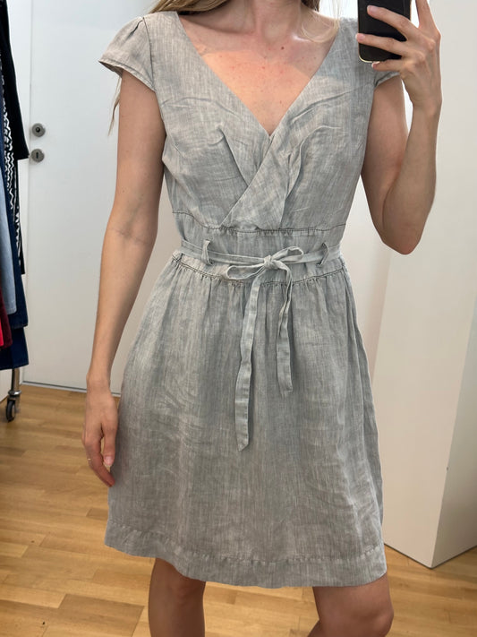 100% Linen Midi Dress M
