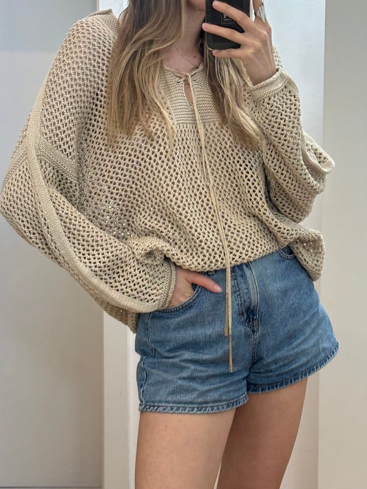 MarcCain Cotton Knit Sweater L