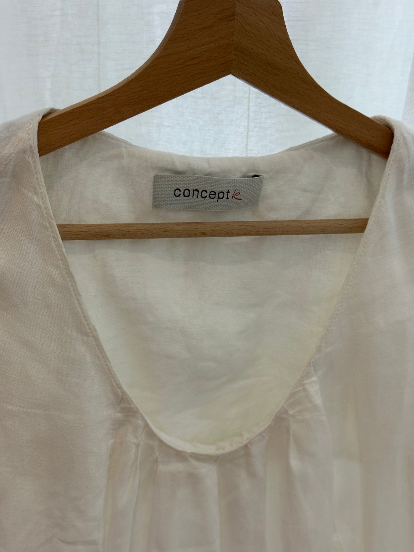 100% Linen Vintage Midi Dress M