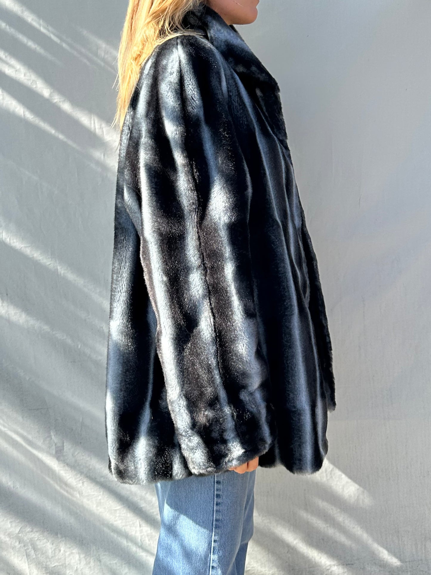 Vintage Faux Fur Teddy Jacket L