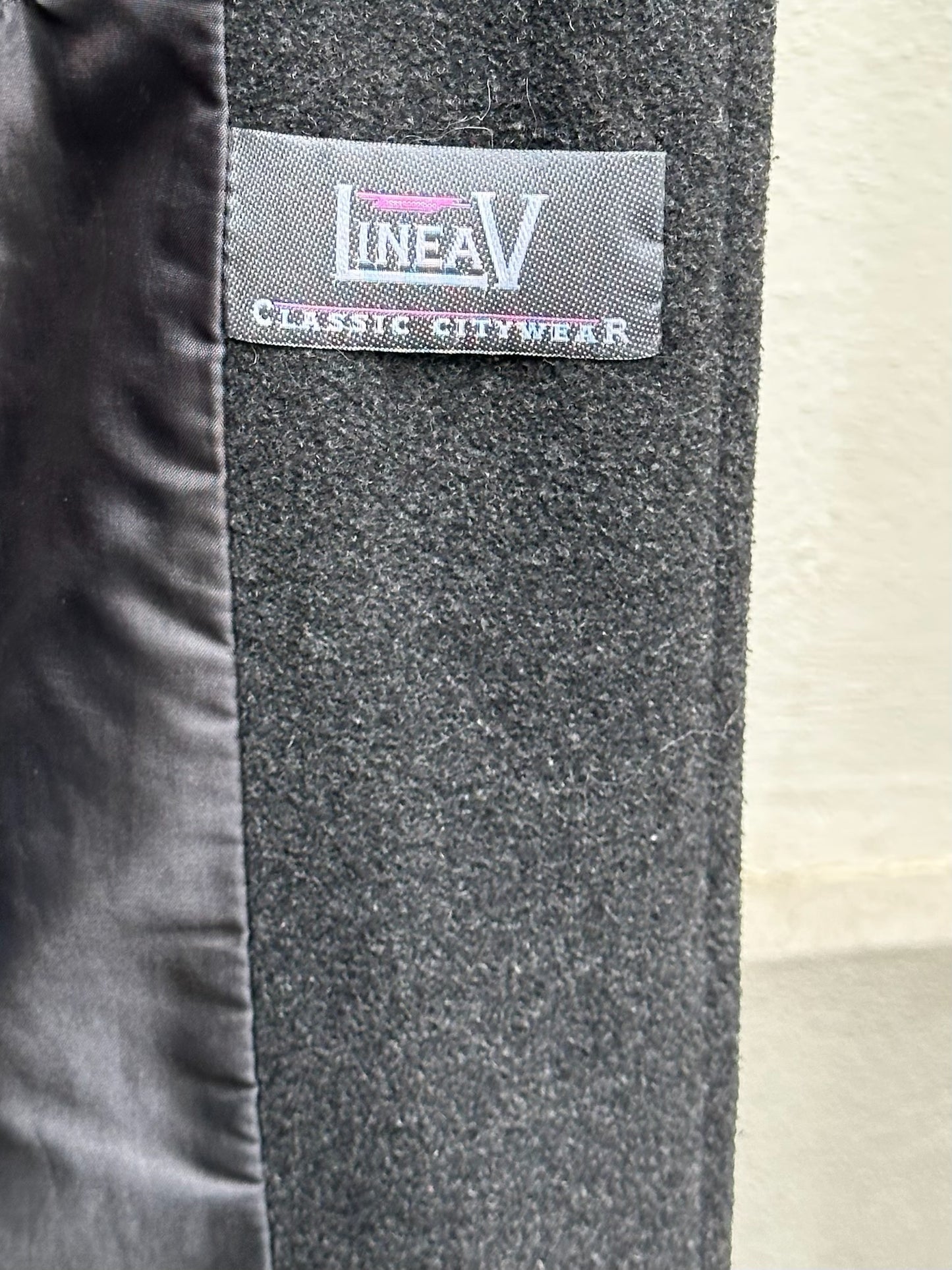 Vintage Wool Blend Gray & Velvet Collar Maxi Coat M