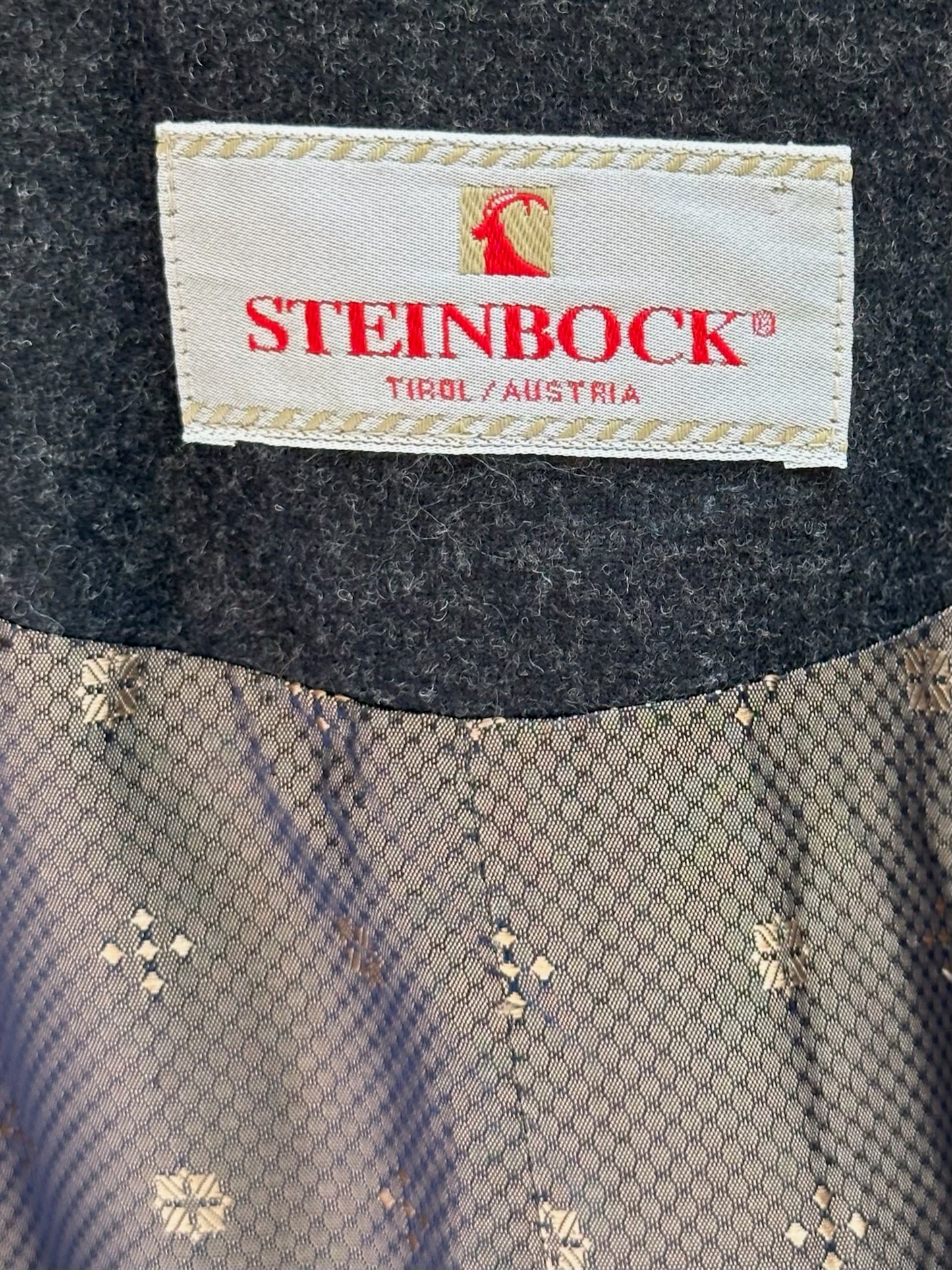 Steinbock Tyrol Wool Blend Dark Forest Green Bat Sleeve Coat L