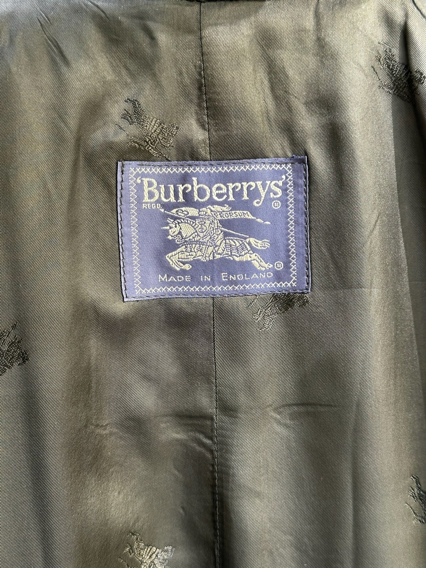 Vintage Burberry's 100% Wool Dark Gray Coat Men's L