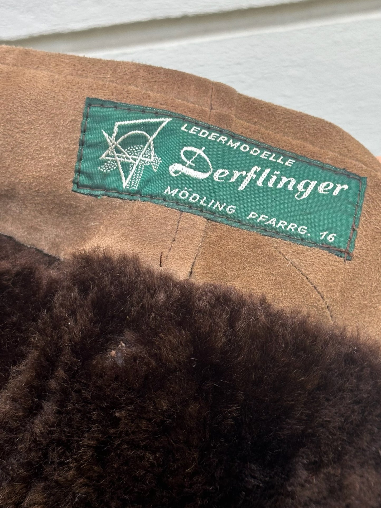 Vintage 100% Genuine Shearling Long Brown Coat S/M