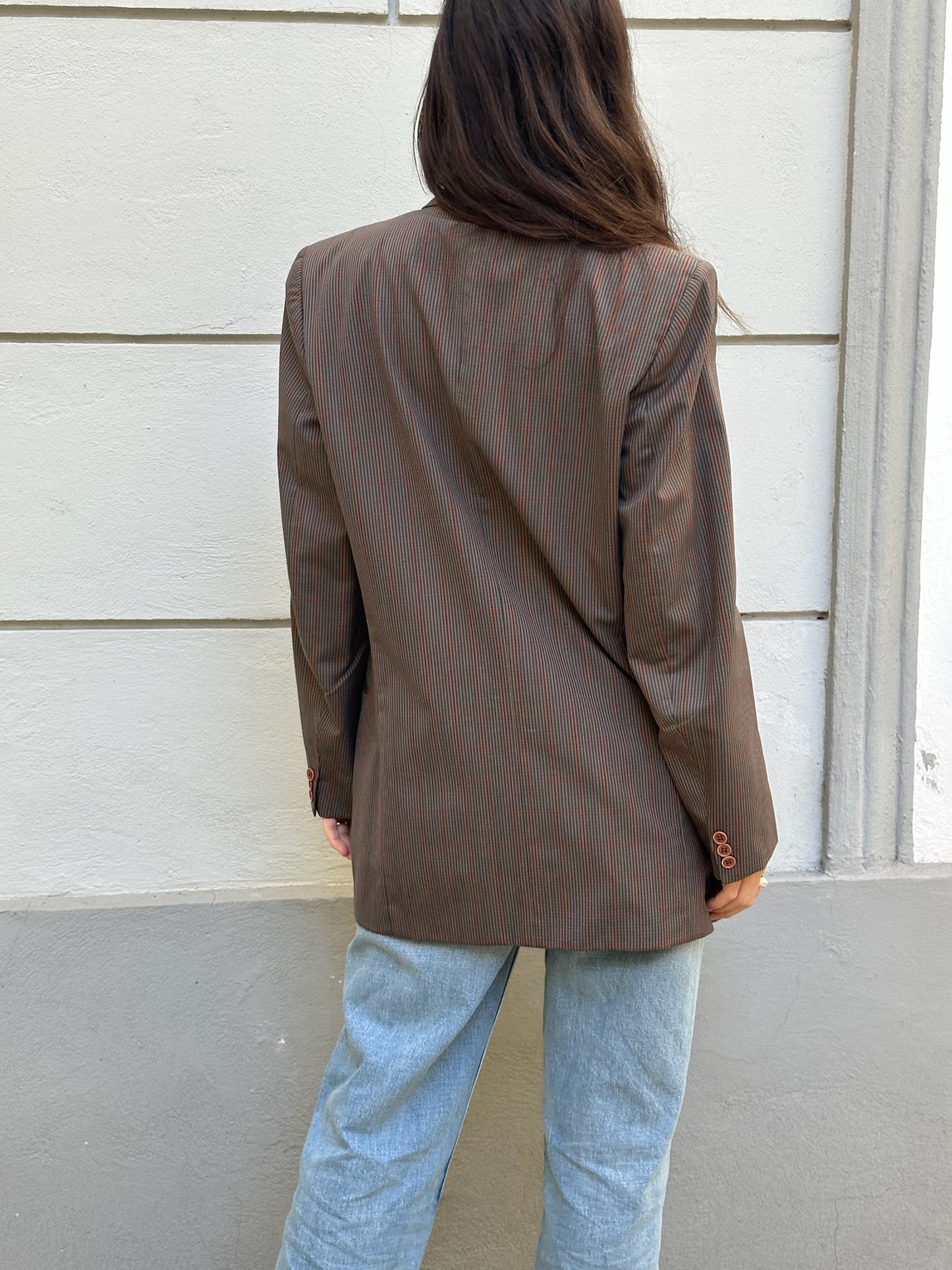 Vintage Hugo Boss Brown Plaid Blazer Jacket M