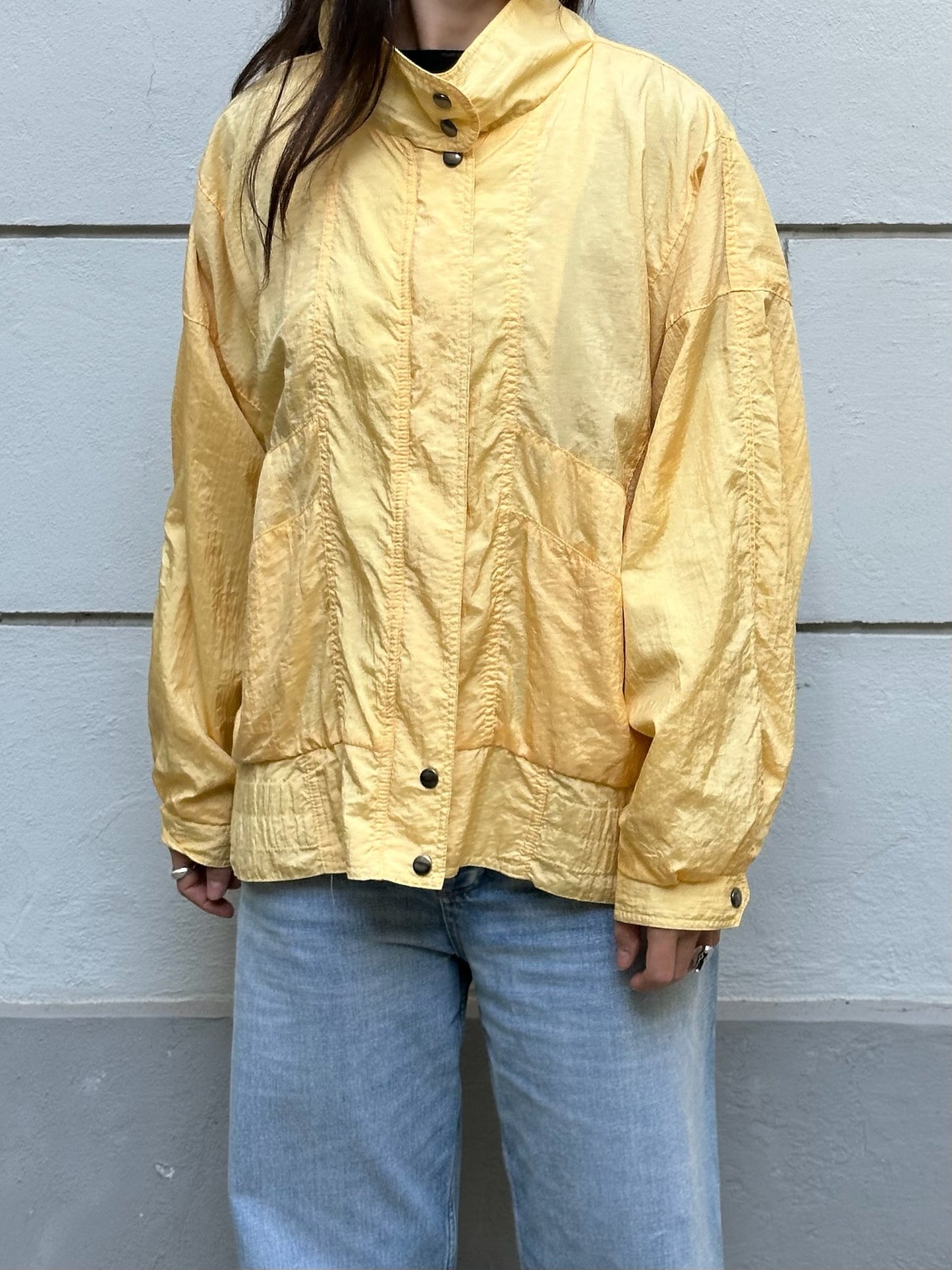 Vintage Yellow Windbreaker Lightweight Jacket M/L