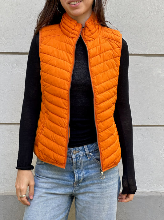 Bright Orange Puffer Vest S