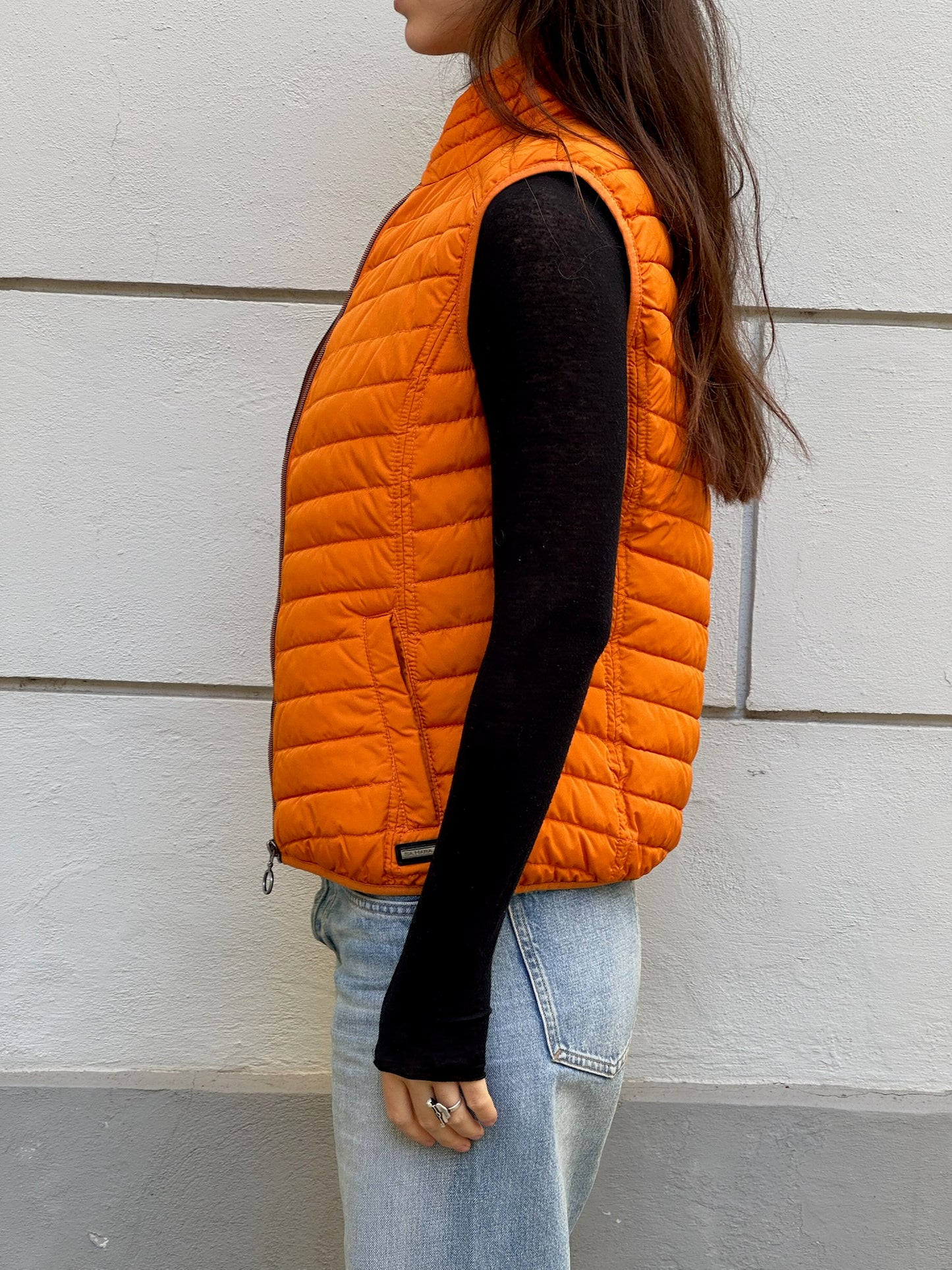 Bright Orange Puffer Vest S