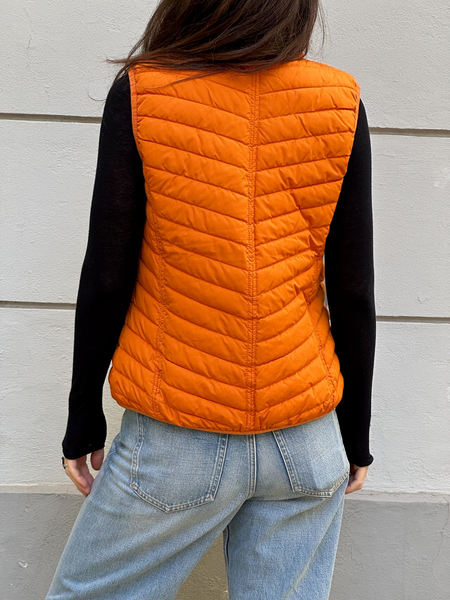 Bright Orange Puffer Vest S