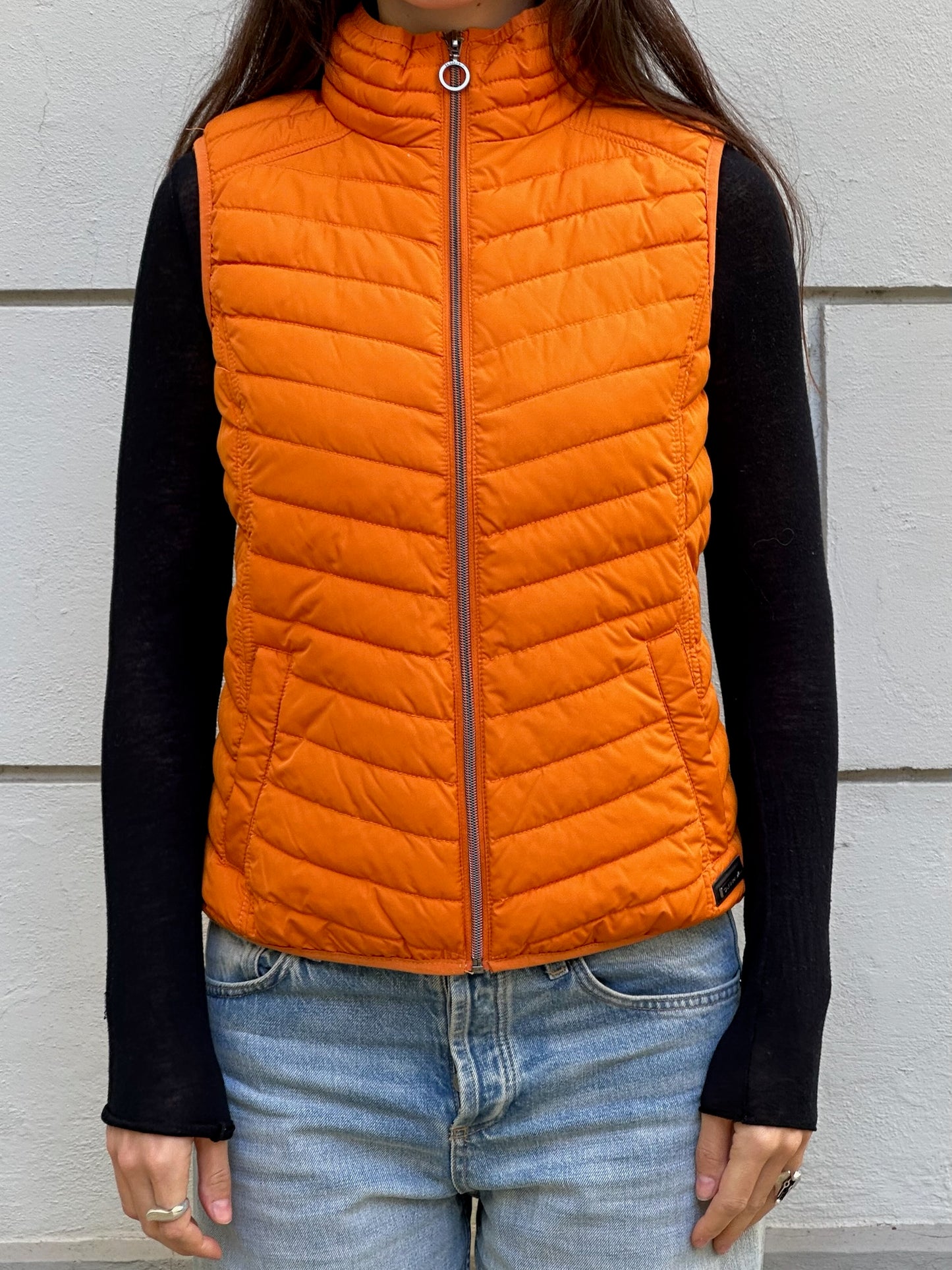 Bright Orange Puffer Vest S