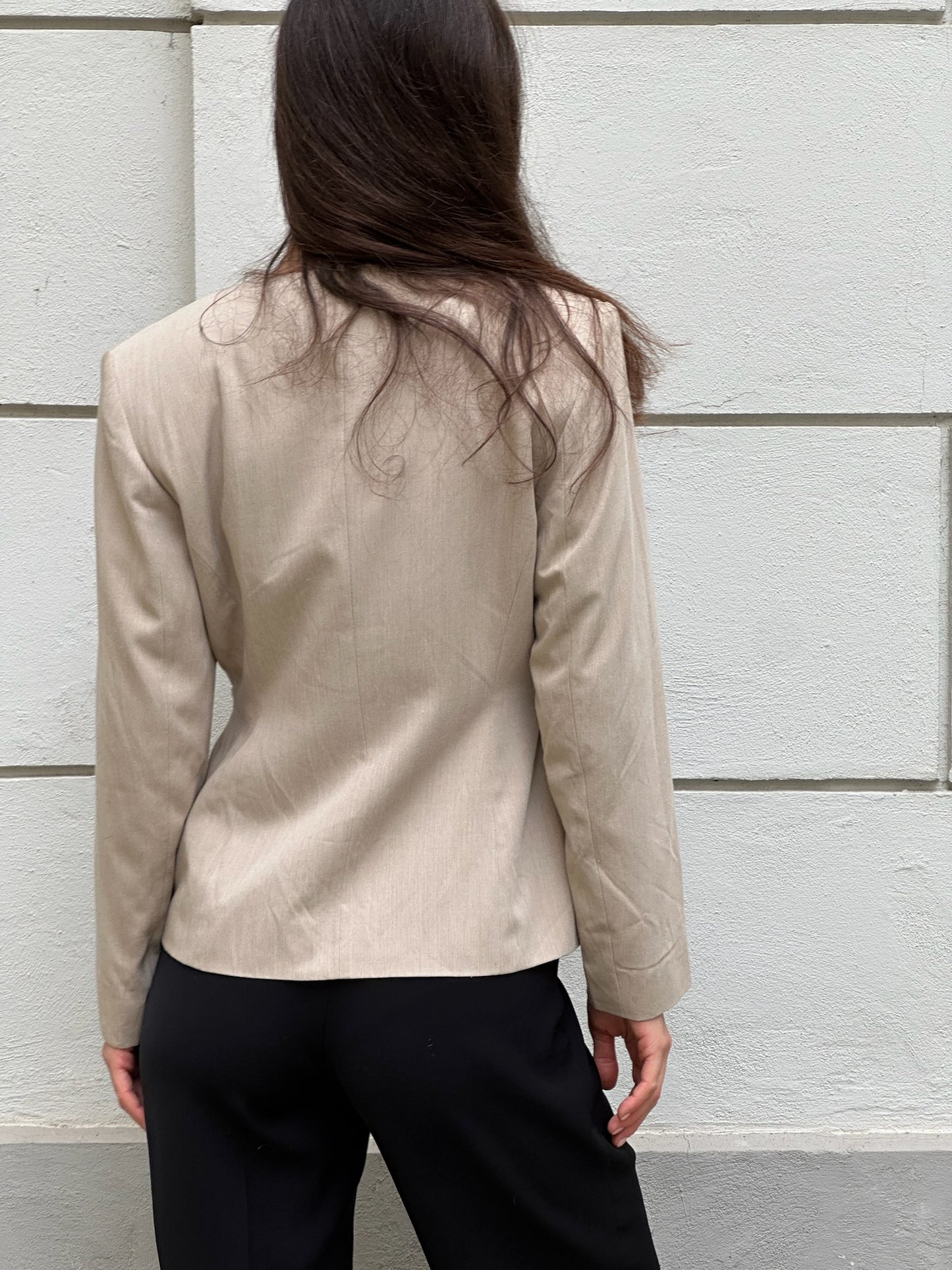 Vintage Viscose Blend Beige Jacket S/M