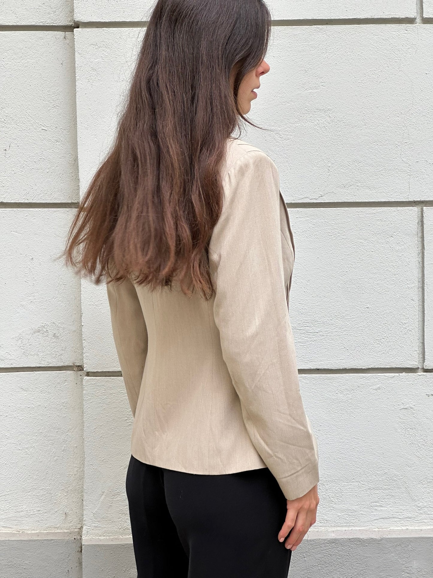 Vintage Viscose Blend Beige Jacket S/M