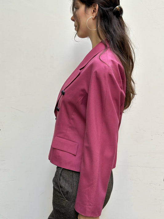 Vintage Deep Pink Double Breasted Jacket M